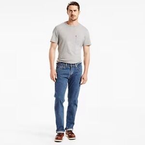 Levi’s Regular Fit Denim Jeans Dark Wash 505 Size 36 x 29